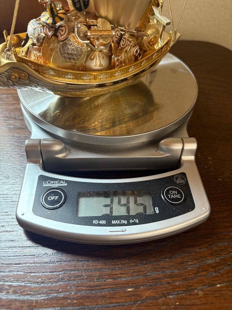 銀製　武比古　宝船 346g