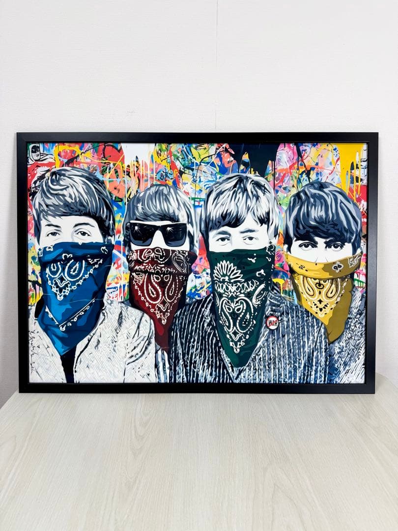 No.167フレーム付きキャンバスアート　ビートルズ　ブレインウォッシュ　絵画