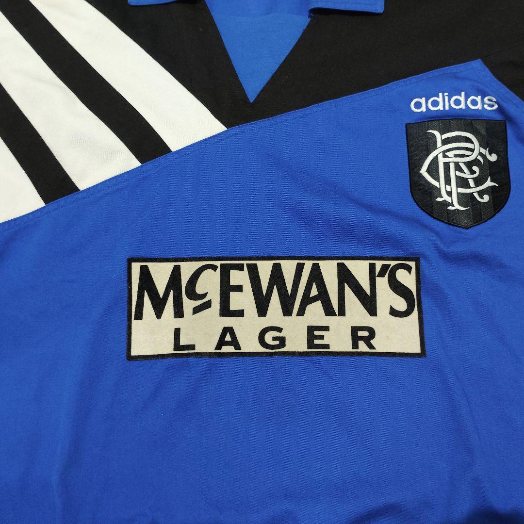 激レア‼️90s adidas レンジャーズ　ドリルトップジャージ L 青/黒