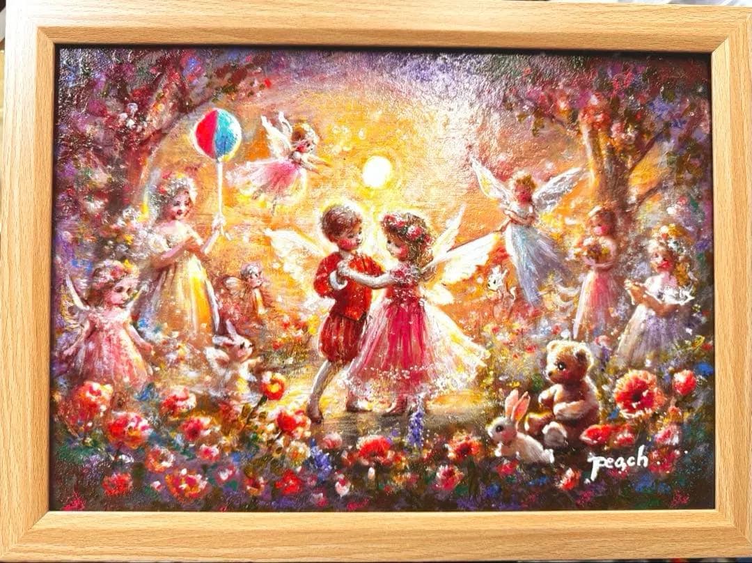 絵画原画《夕陽の祝福》VALENTINE STORY 小さな恋の伽草子