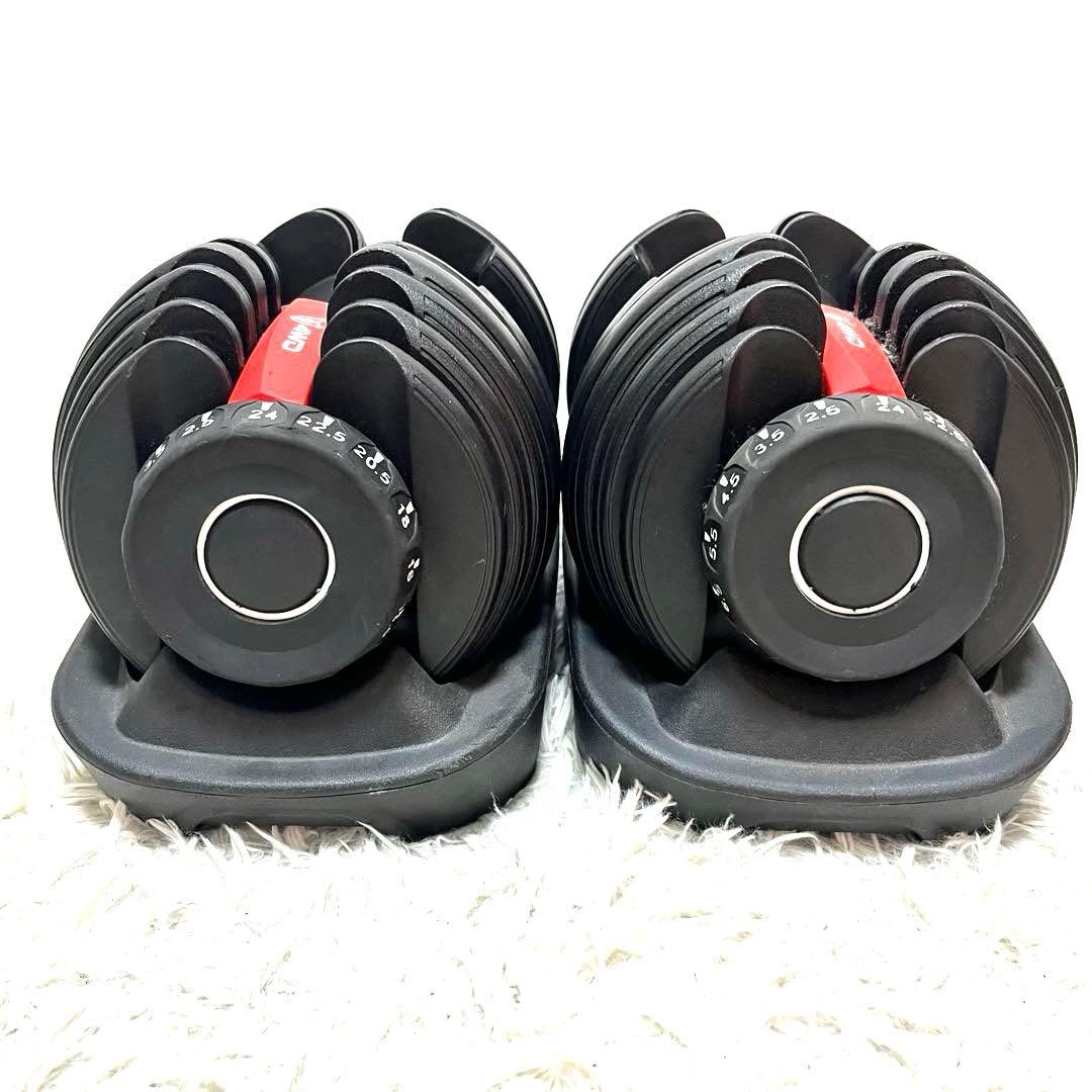 ① 4WD 可変式ダンベル 24kg×2セット アジャスタブル トレーニング