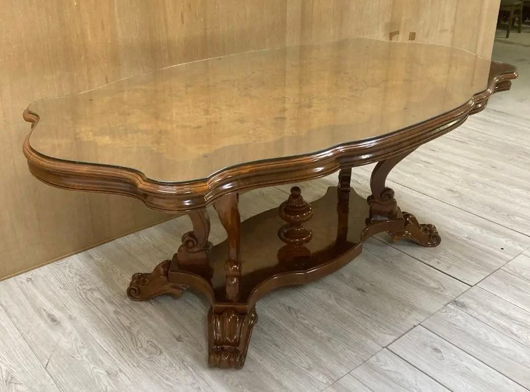 イタリア　象嵌　彫刻　大型ダイニングテーブル　200ｃｍ