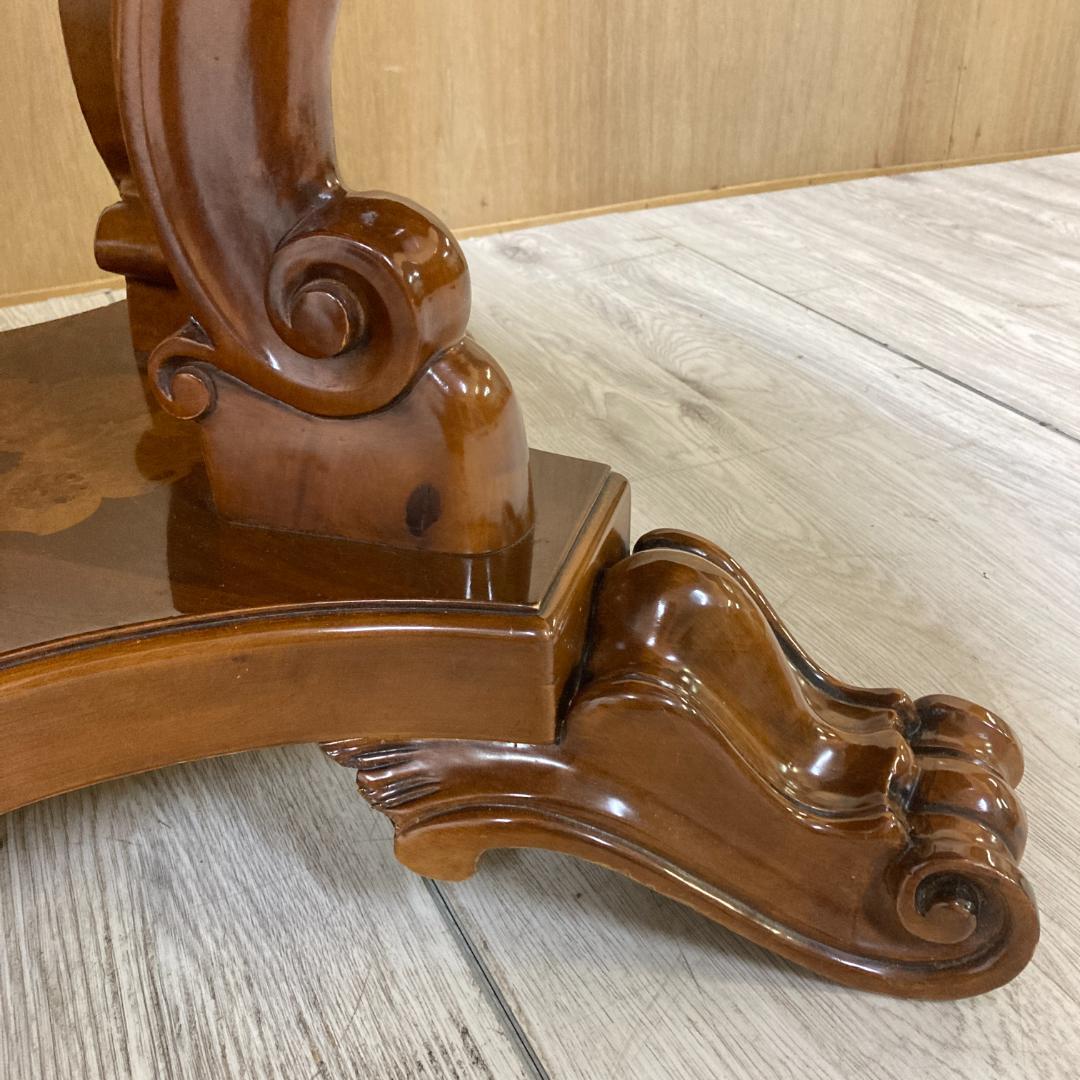 イタリア　象嵌　彫刻　大型ダイニングテーブル　200ｃｍ