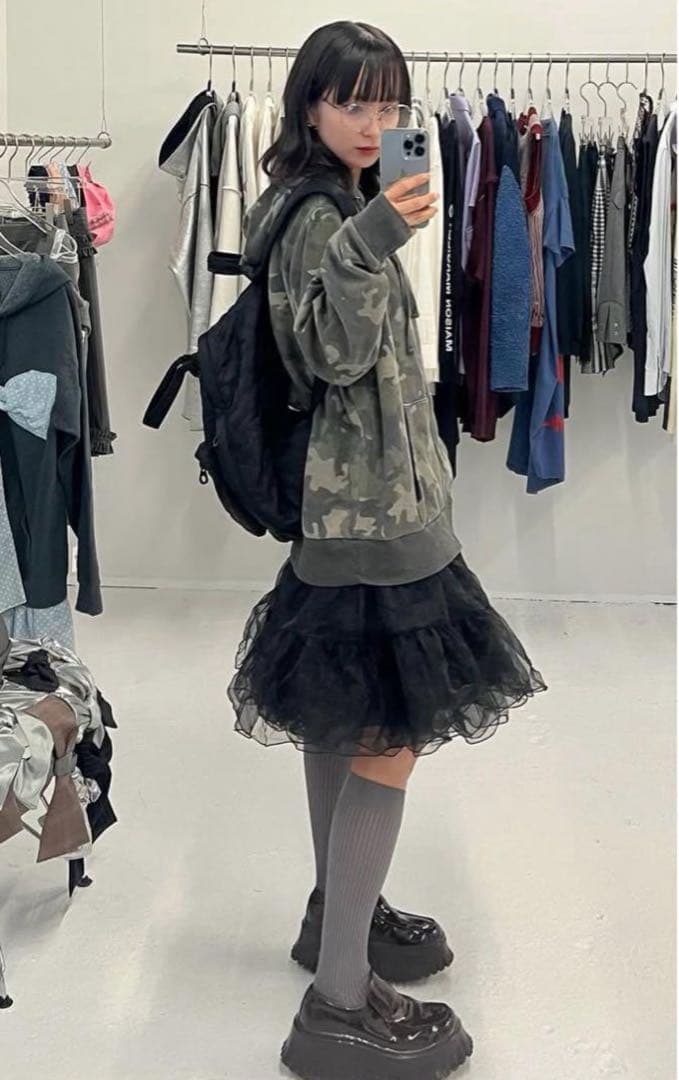 フラメンコ reel of lyricism tulle skirt : black