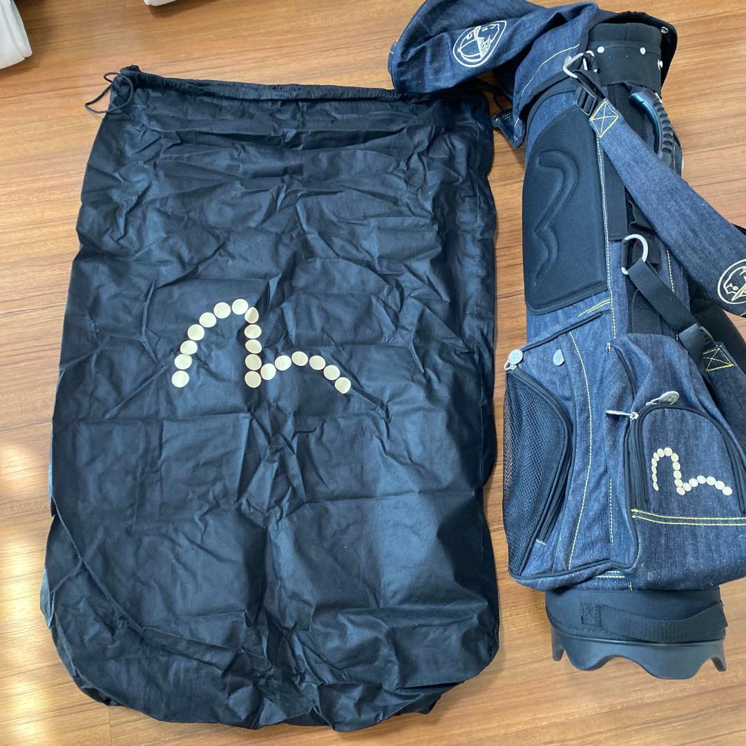 エヴィス　デニム キャディバッグ スタンド機能　グローブ等おまけ付　EVISU