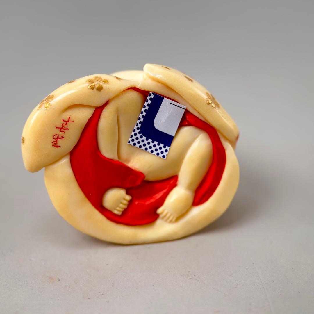 本物保証 鯨歯 鯨牙 根付 置物 在銘 芸者 舞妓 春画 細密彫刻 共箱付