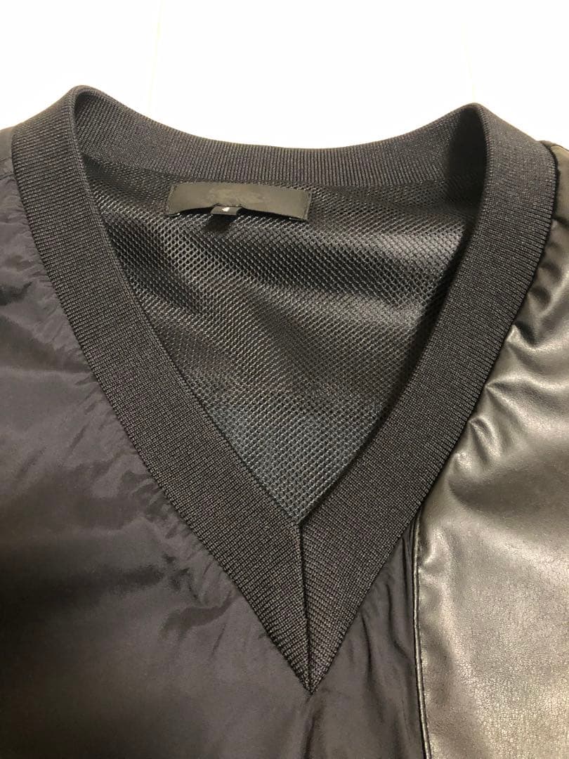 ダンスウィズドラゴン Vネック ブルゾン　ナイロン　アウター　ブラック　スニード