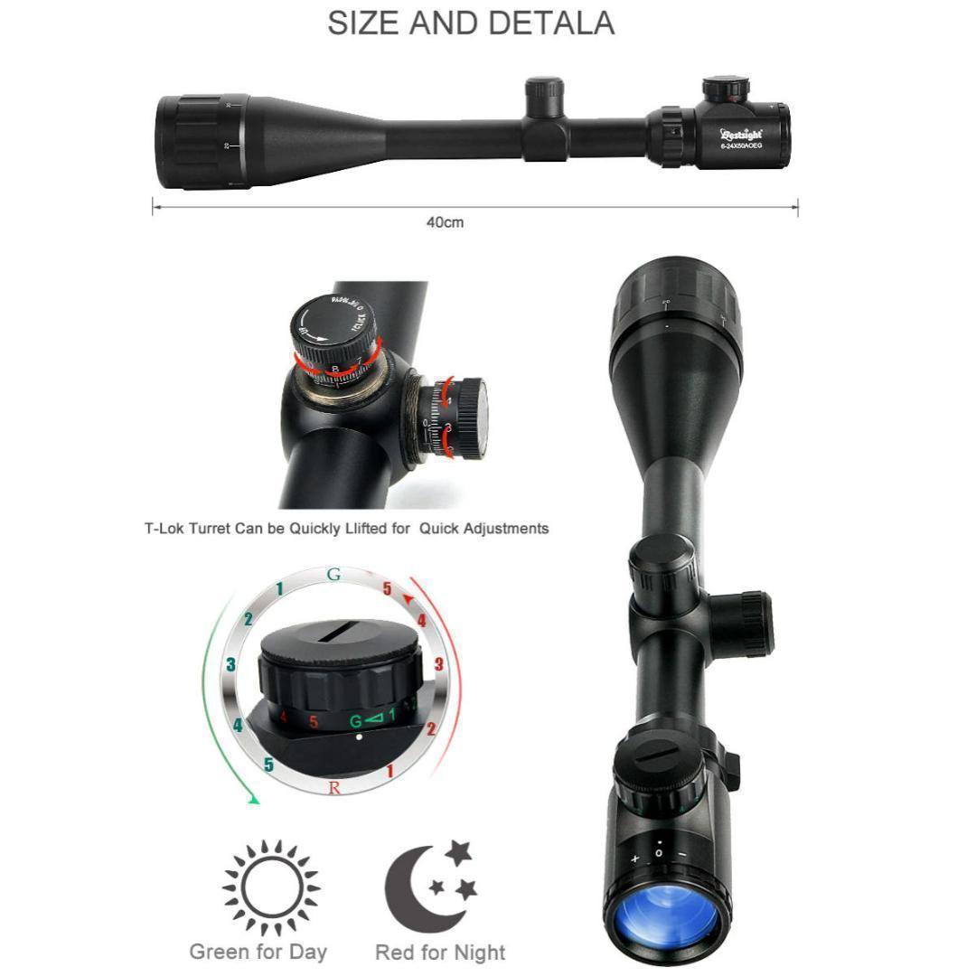 Bestsight製 実銃用 スコープ 24倍 6-24x50 11mmリング含