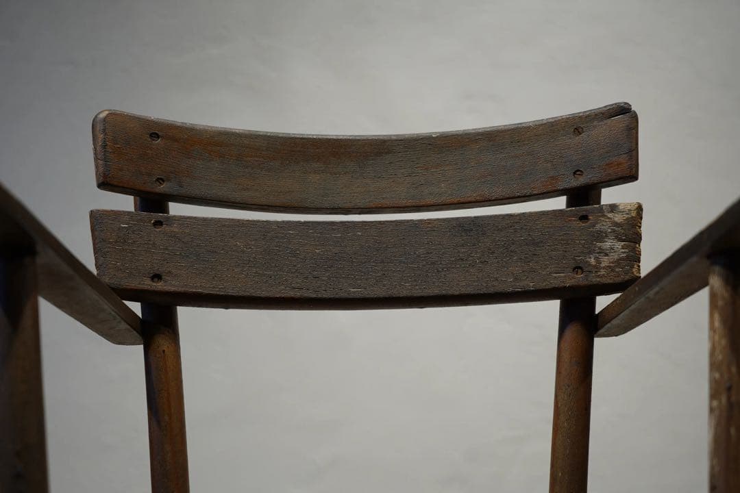 フランスアンティーク　1800年代初期　古木　アームチェア　アート