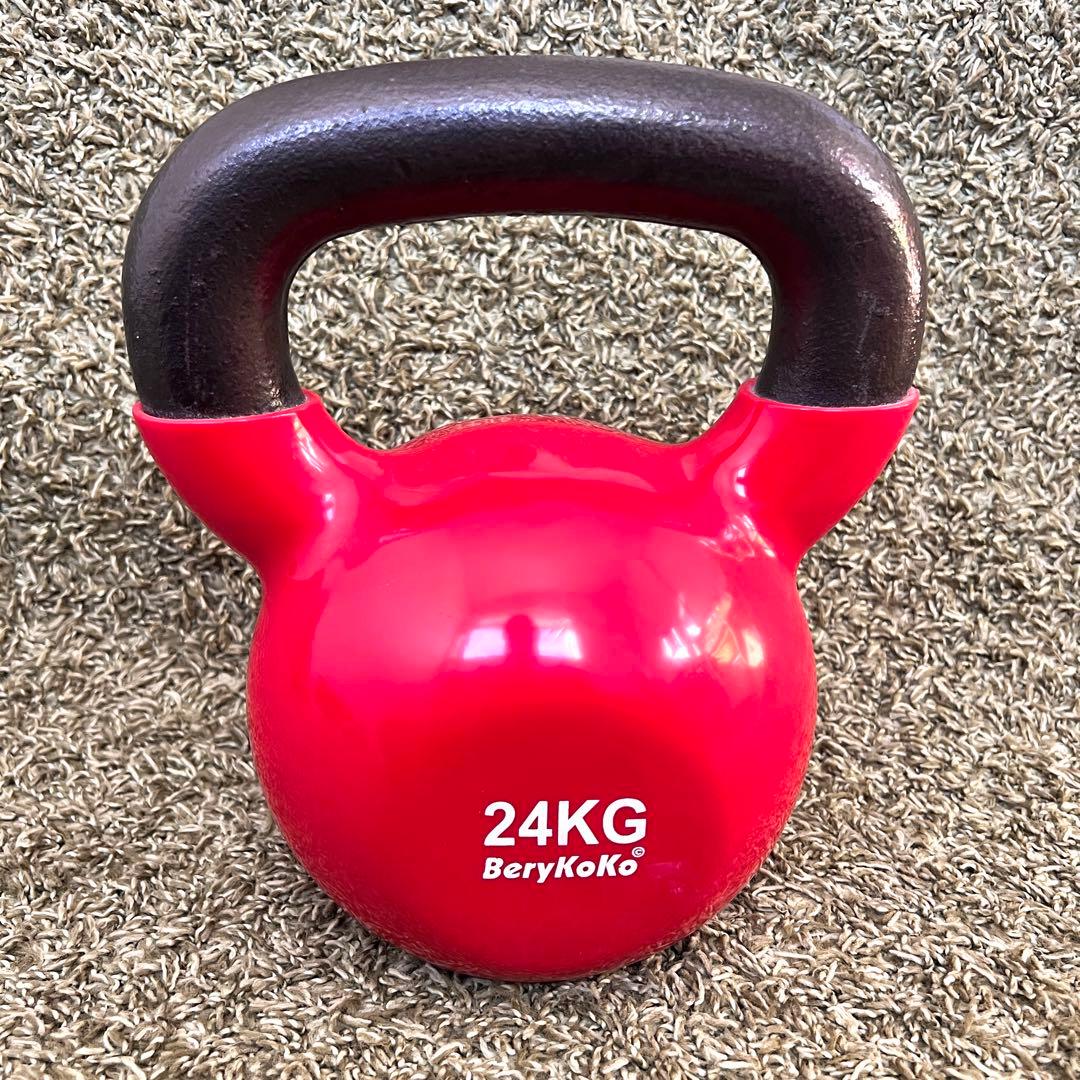美品　BeryKoKo ベリーココ　24KG ケトルベル 赤　pvcコーティング