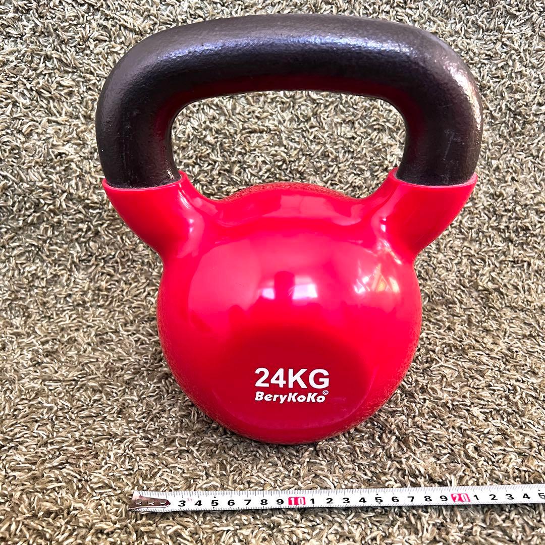 美品　BeryKoKo ベリーココ　24KG ケトルベル 赤　pvcコーティング