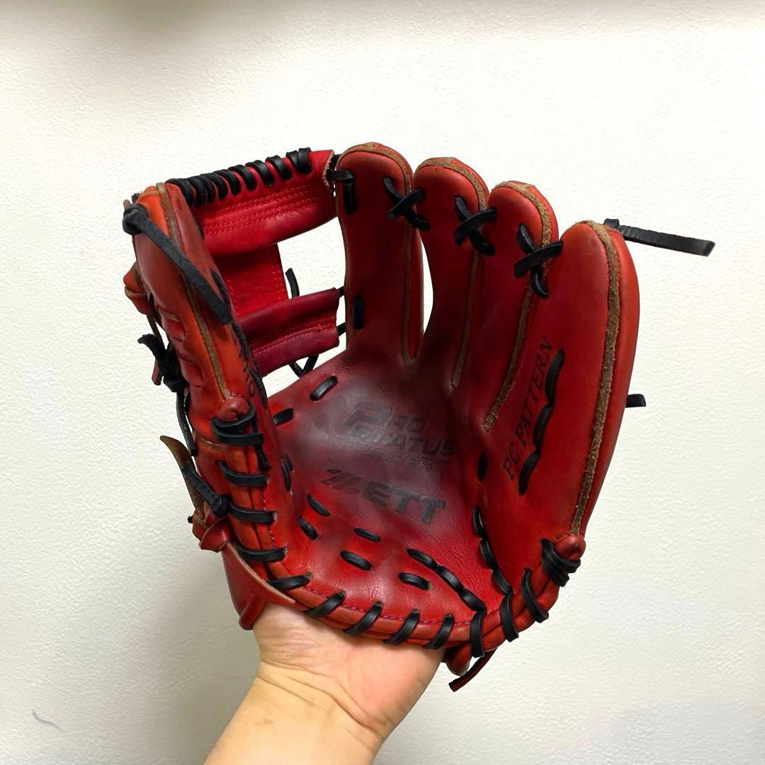 ZETT プロステイタス 型抜群 即戦力 軟式 内野手用グローブ