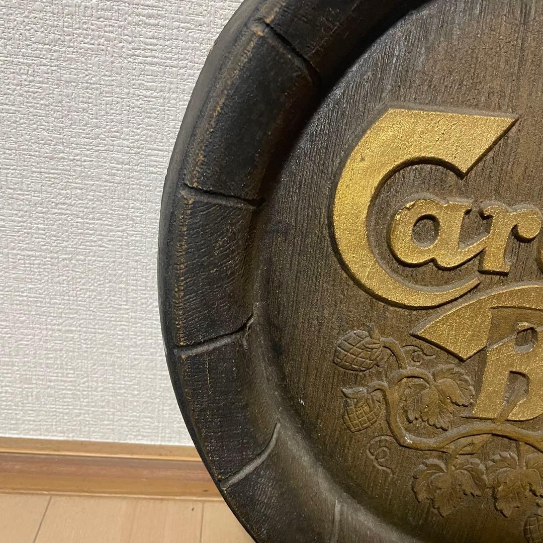 Carlsberg ビールトレイ　アンティーク　樽型壁掛け　看板　インテリア