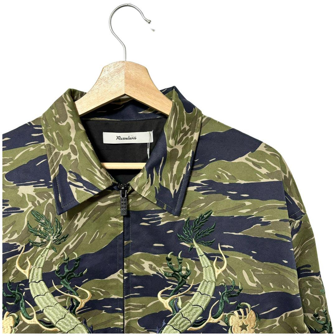 新品 ラッセルノ ゴルフ ドラゴン スーベニア ジャケット カモ L 5