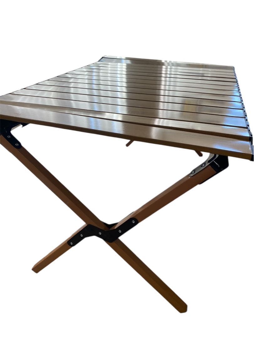 アウトドアテーブル　120/70/45 木目調 キャンプ　アウトドア コンパクト