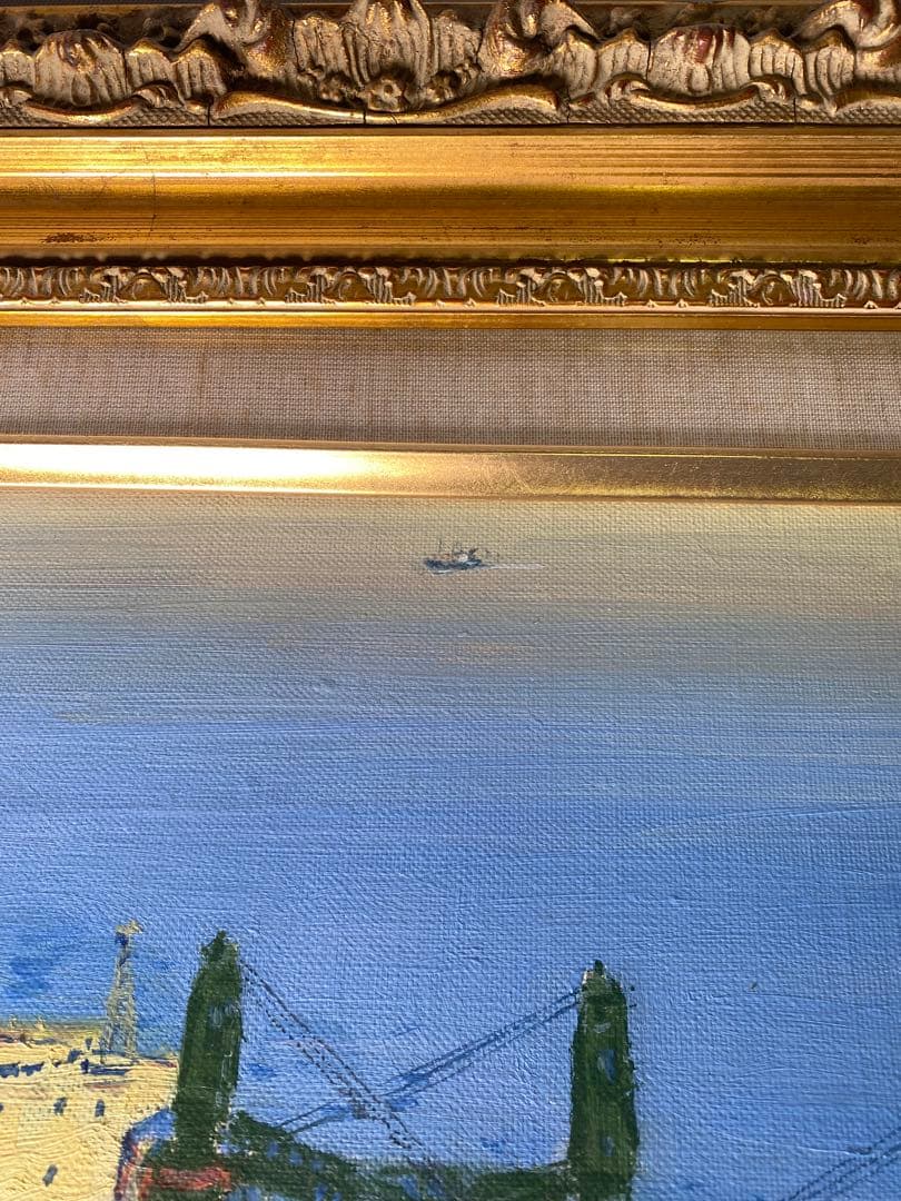 2409❣️ SANKO LINE 三光汽船　油絵 直筆