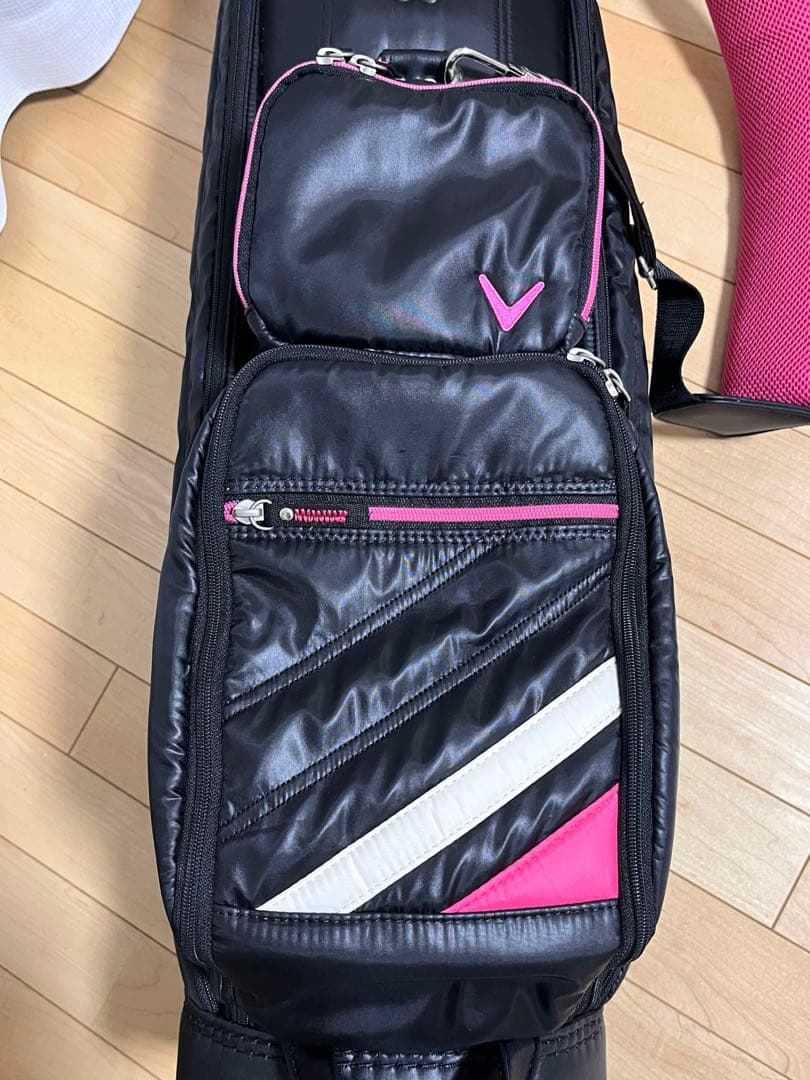 Callaway キャロウェイ ゴルフ キャディバッグ 黒 ピンク レディース
