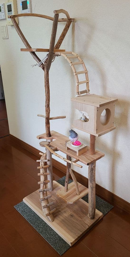 ⑦イボンヌ　オーダーバードアスレチック　流木　ハンドメイド