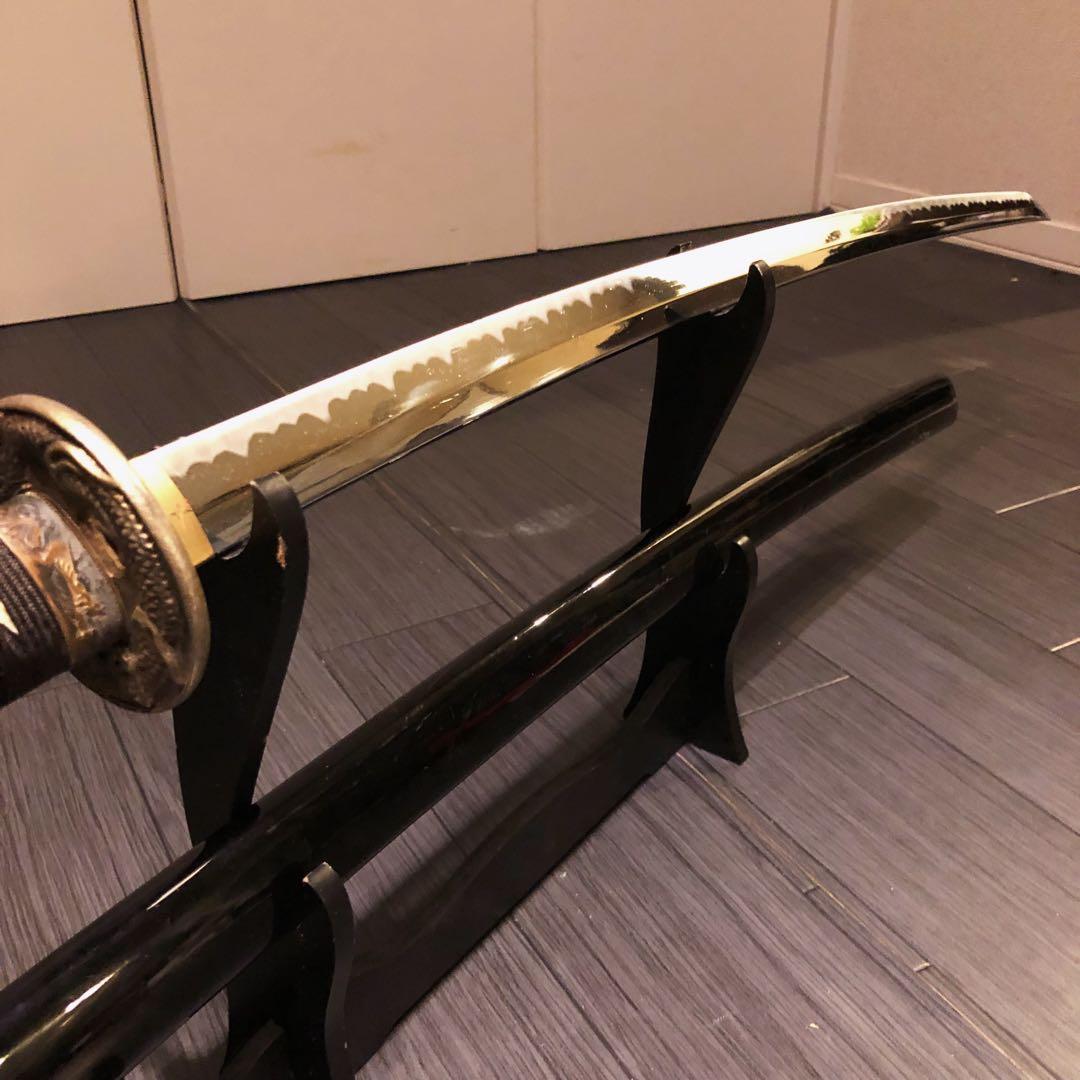 高級模造刀　黒拵え　居合刀　太刀　本格模造刀