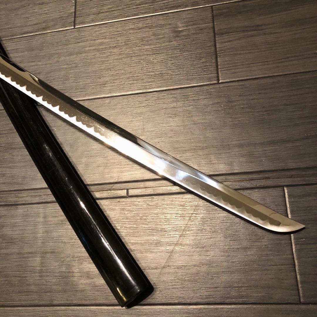 高級模造刀　黒拵え　居合刀　太刀　本格模造刀