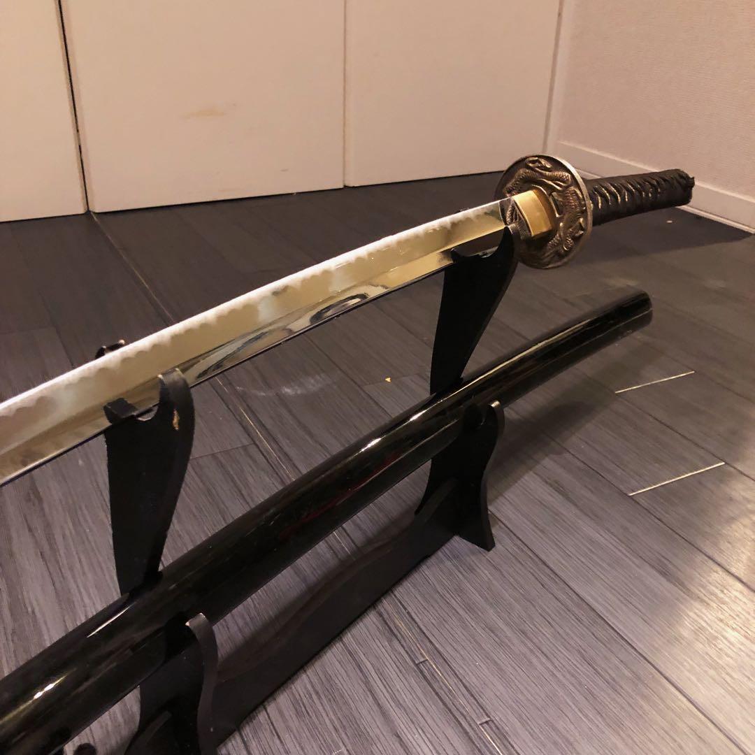 高級模造刀　黒拵え　居合刀　太刀　本格模造刀