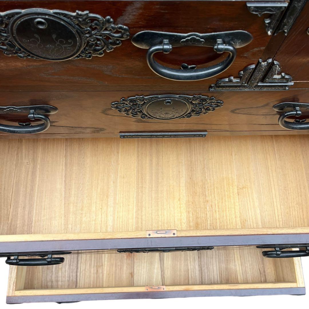 引き取り限定✨　和箪笥 時代箪笥 箪笥 収納家具 和家具 装飾金具　鍵付き