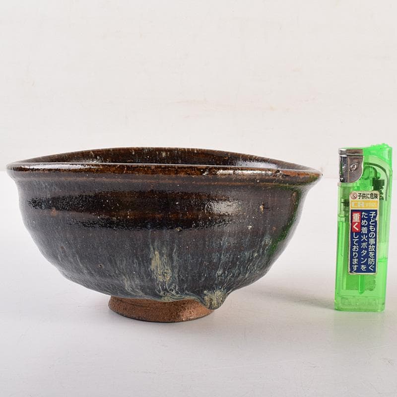 茶道具　唐津焼　古唐津　片口茶碗　小山冨士夫(古山子)書付箱　M　R7550