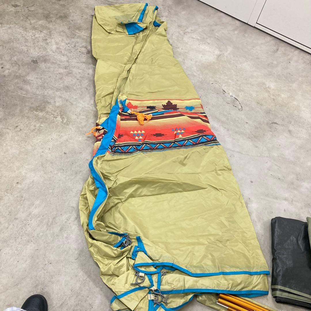 美品【LOGOS】Tepee 400 ワンポールテント＆グランドシートセット