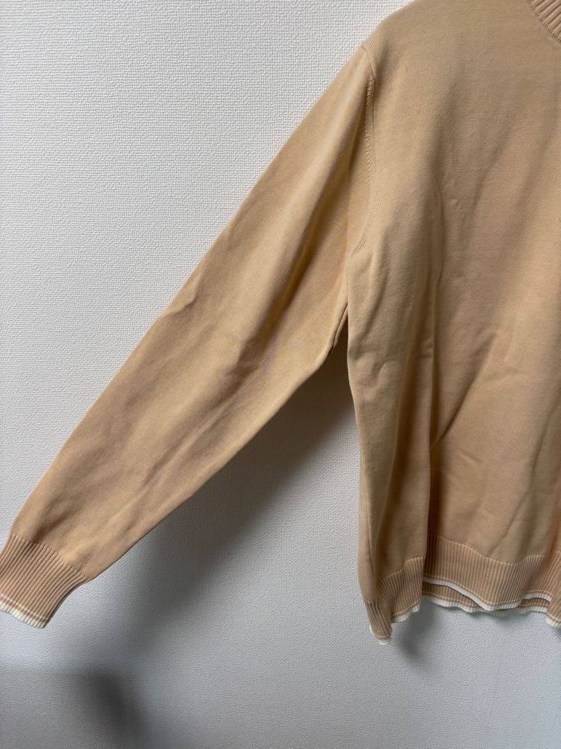 <新品未使用>muta バイカラー クルーネックセーター BEIGE