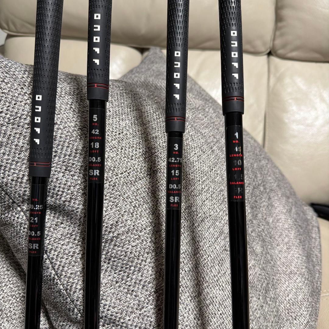 オノフ KURO 4本セット｜ドライバー＋3W＋5W＋4U｜SRシャフト