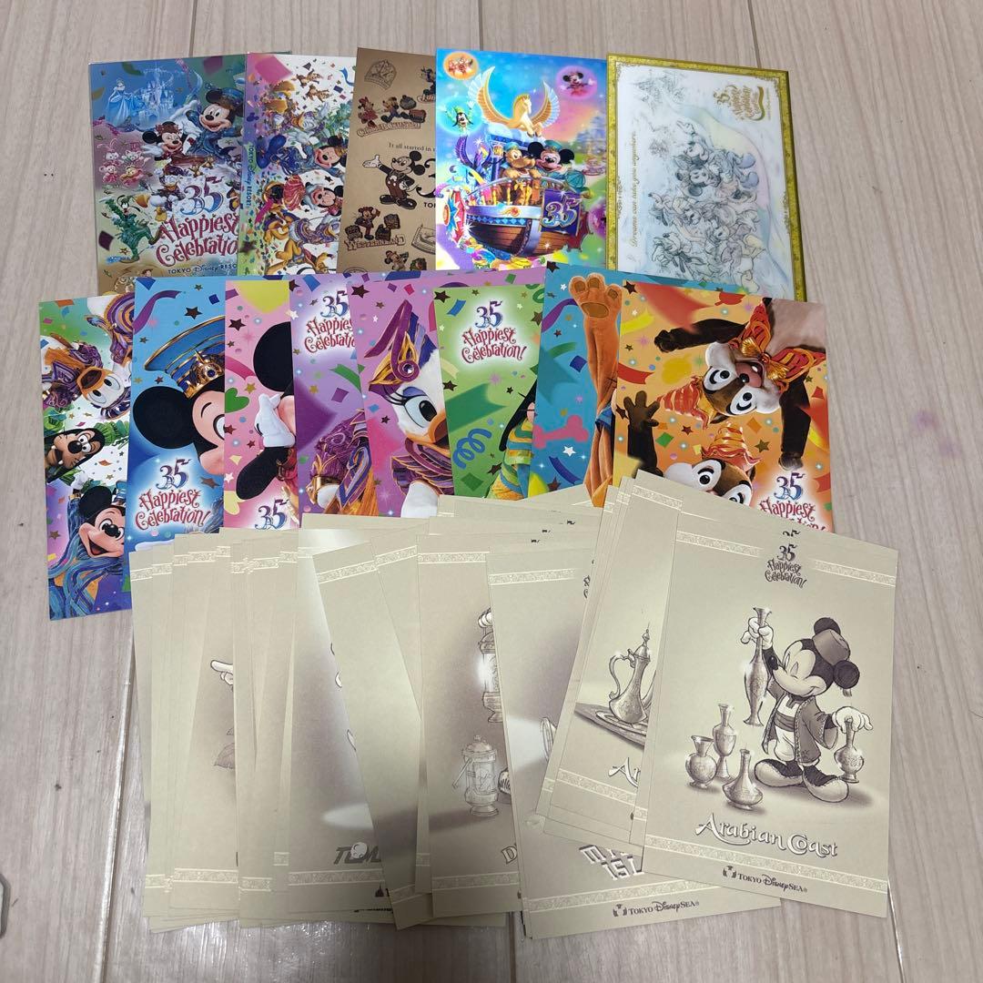 ディズニーポストカード　ディズニー周年ポストカード　ディズニーランド