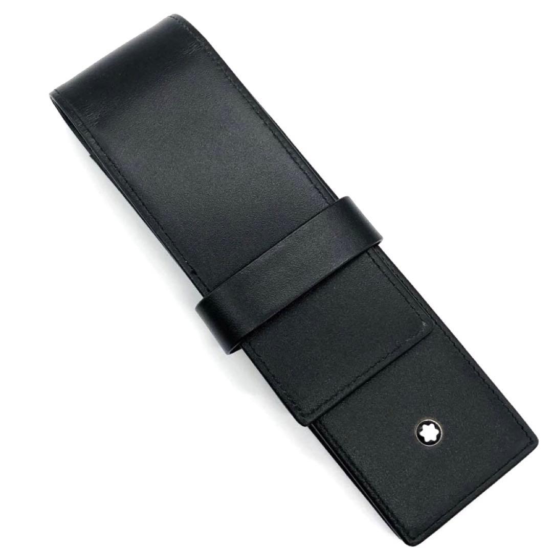 新品同様✨モンブラン マイスターシュテュック 2本用 ペンポーチ 筆箱　ブラック