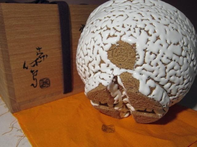 ☆人間国宝十一代三輪休雪　白萩茶碗【雲龍】☆武者小路宮休庵十三代有隣斎☆o528