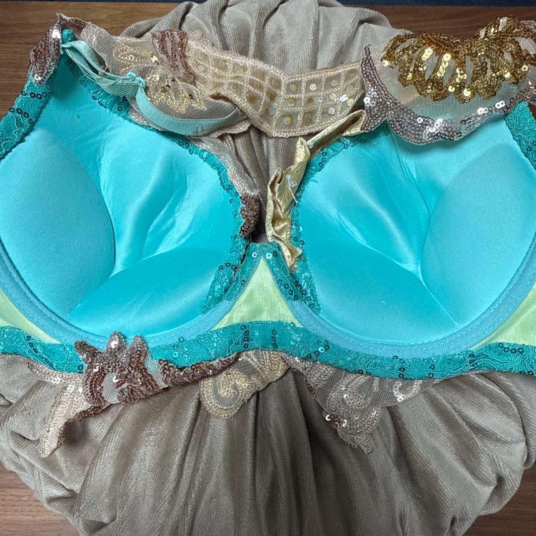 オリエンタル衣装 ベリーダンス ターコイズ M/L