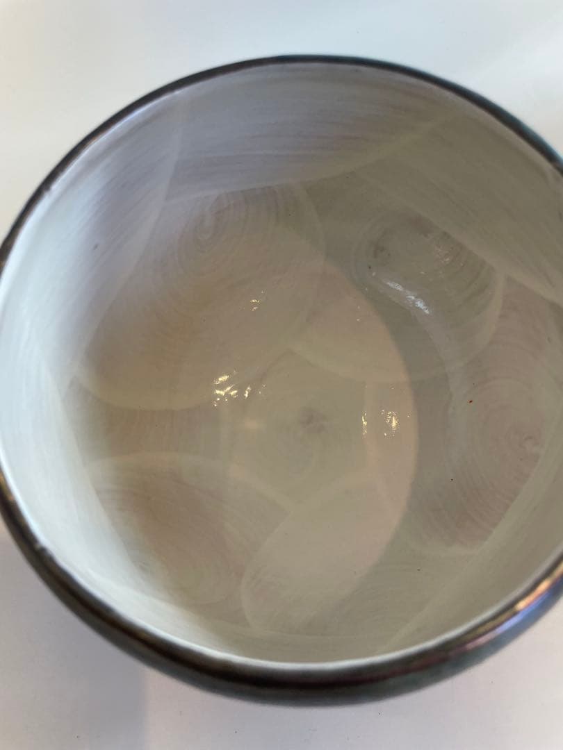 陶葊　陶あん　深鉢　銀彩