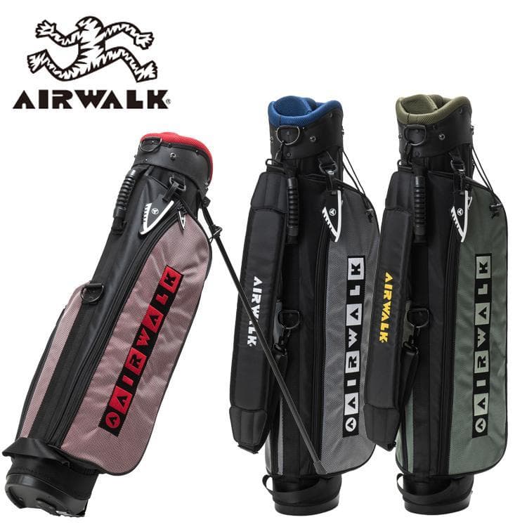 新品 AIRWALK エアーウォーク スタンドキャディバッグ フード付き BK