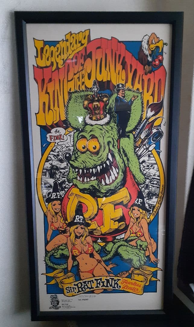ロッキンジェリービーン RAT FINK シルクスクリーン ポスター ①