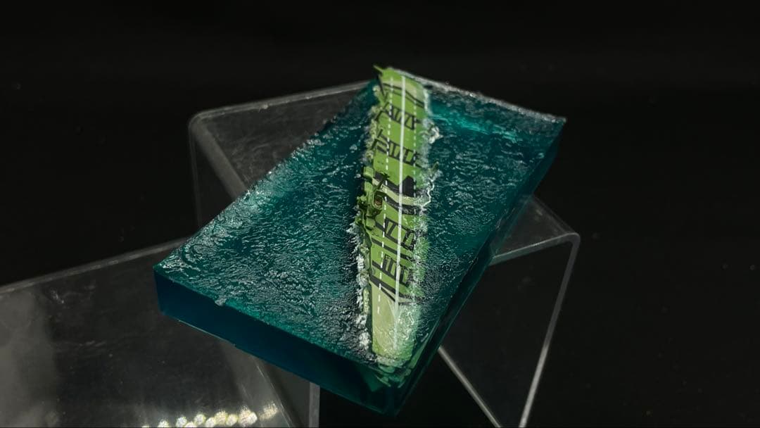 空母天城　1945 呉　ジオラマ 完成品　クリア　レジン