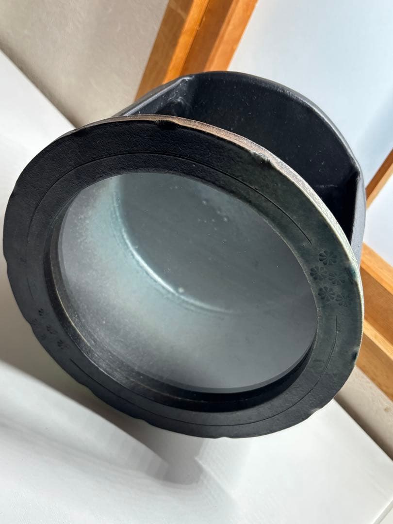 金魚鉢 花模様付き