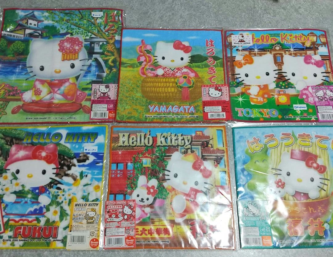 新品未開封 HelloKitty ハローキティ ご当地 タオル 41枚セット☆