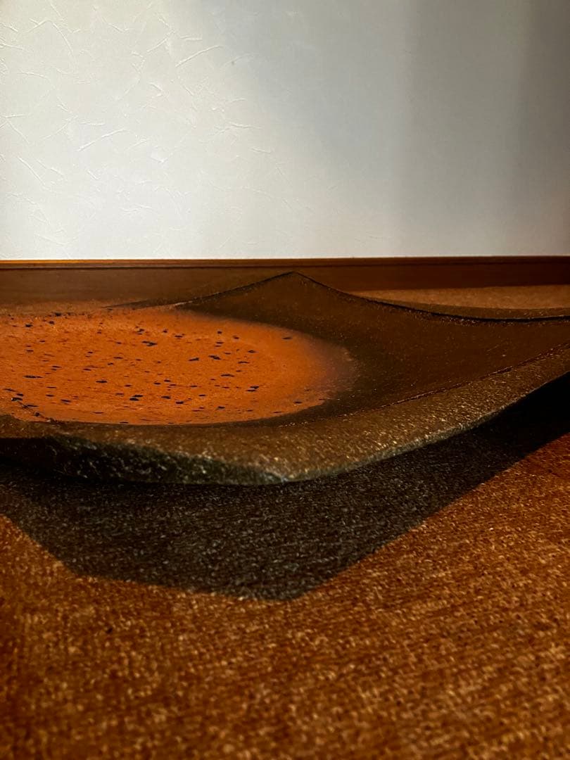 大皿　日本伝統工芸士　美術品　備前焼　松嶋弘