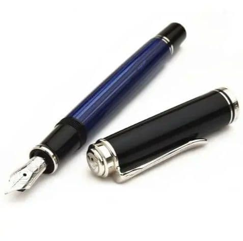 ペリカン万年筆 M805 ブルー ストライプ M 中字