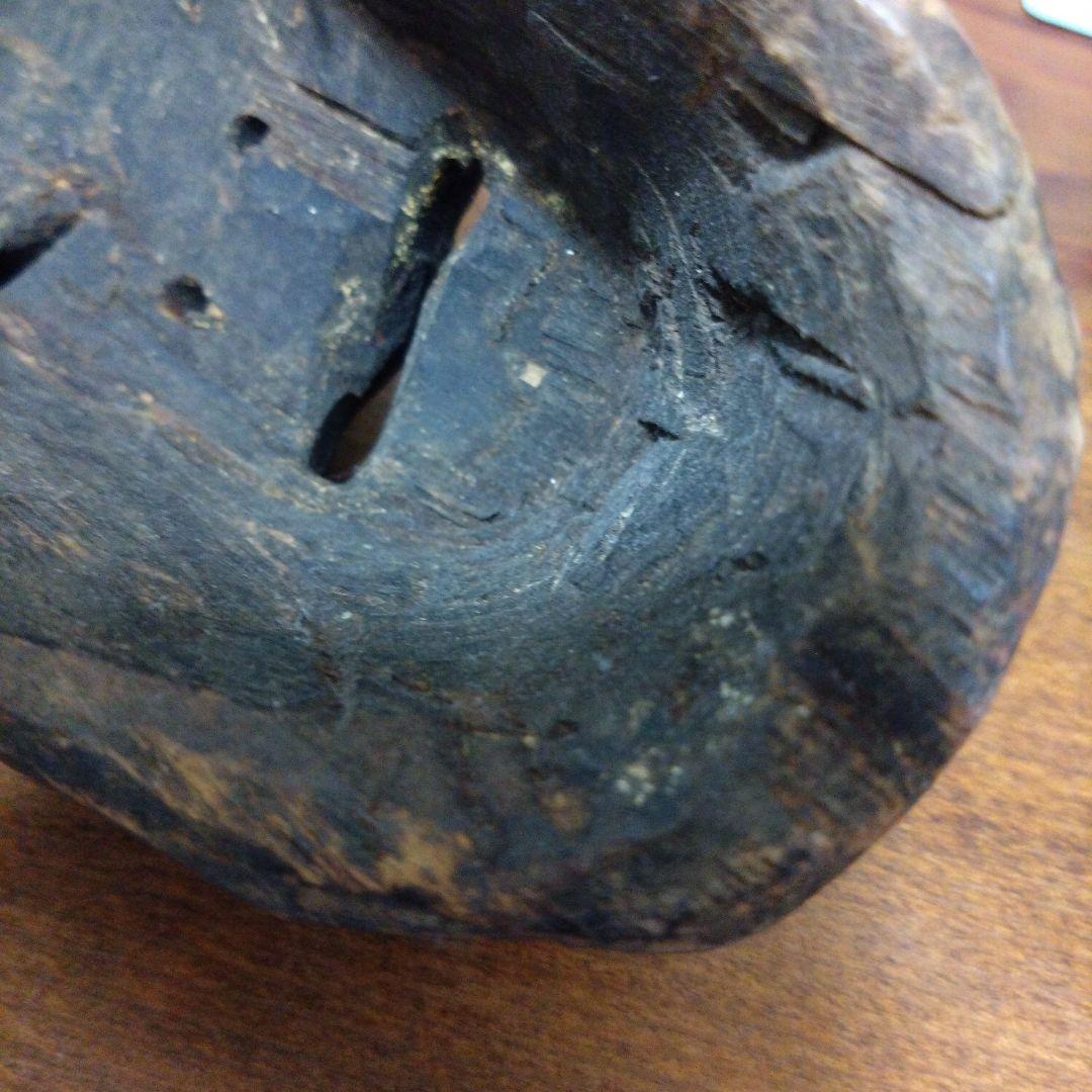 アジア　お面　木彫り