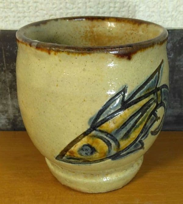 人間国宝 金城次郎 壷屋焼湯呑 栞 共箱 無傷 壺屋焼 やちむん