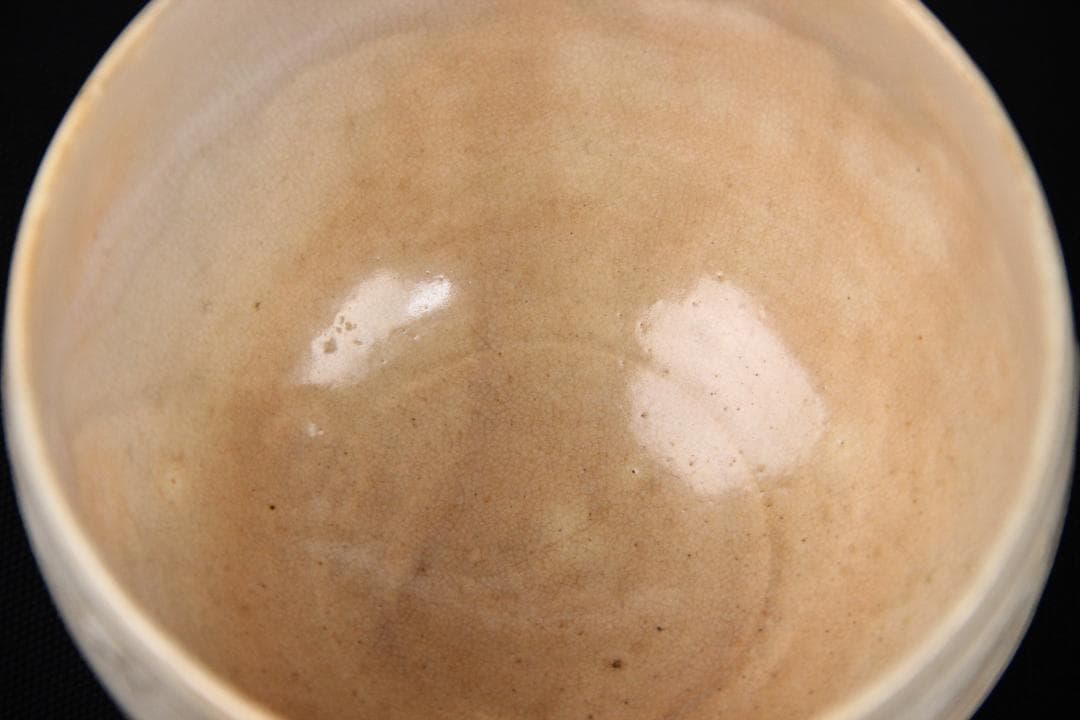 萩焼 三島茶碗 十三代坂田泥華 萩茶碗 抹茶椀 茶器 箱付き 　Eo21-33