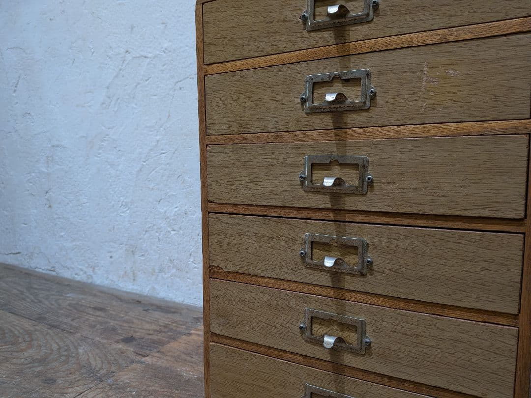 1100 ビンテージ　収納6杯　小引き出し　チェスト　書類ケース　レトロ　古家具