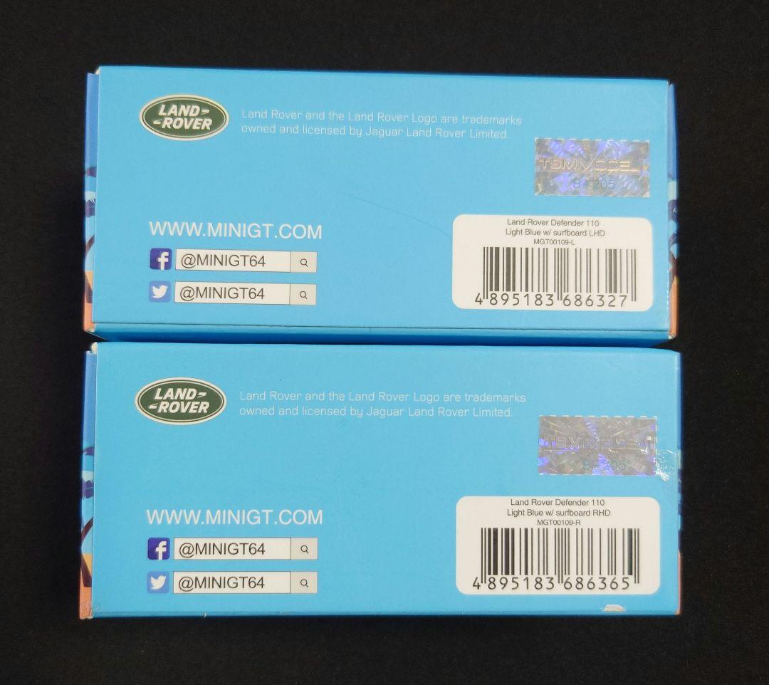 MINI GT LandRover Defender110ライトブルーLH&RH