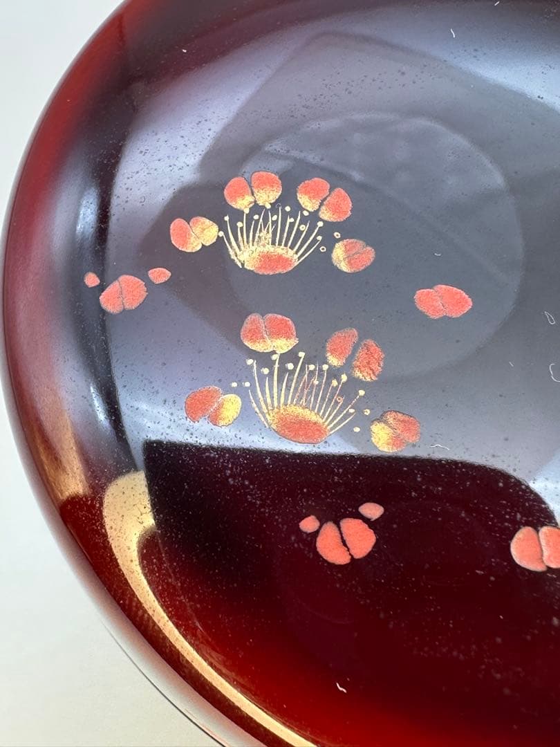 マル茶道具　棗　古今菁峰　沈金梅棗