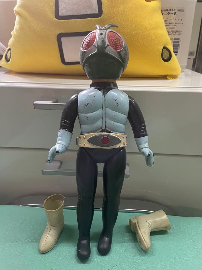 希少　仮面ライダー1号　ソフビ　面取れ　マフラー無し　当時物