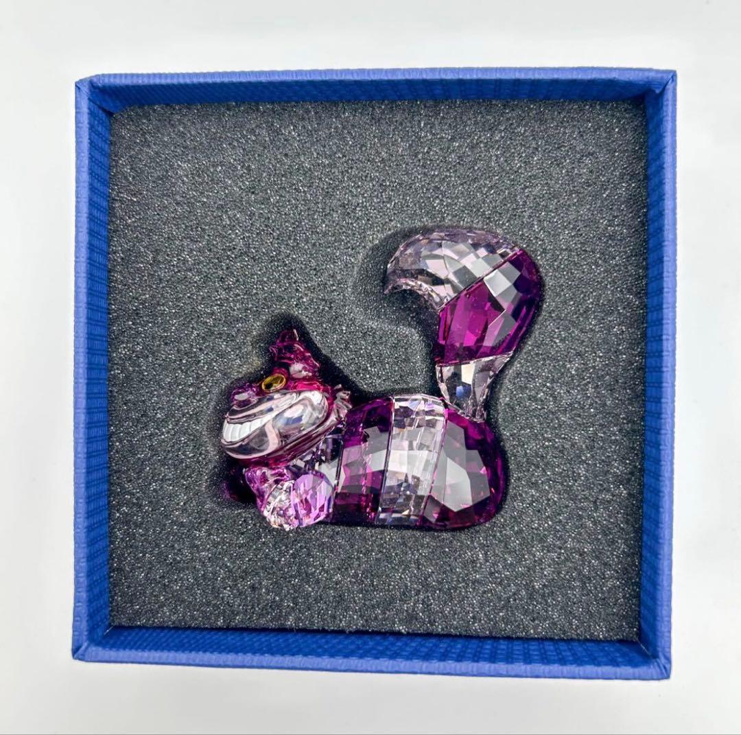 朔*龍様 【超美品】スワロフスキー チェシャ猫 ディズニー